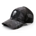 2024 New Summer Camouflage Skull Baseball Mesh Cap Adjustable Airsoft Outdoor Tactical Hiking Casquette Hats For Men Women. 