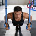 Multi-Function Wall Mounted  Adjustable Fitness Rings Indoor Home Gym Equipment for Pull Ups Dips Stretching & Body Strength. 