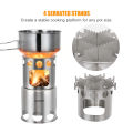 Lixada Camping Wood Stove Portable Firewoods Furnace Stainless Steel Outdoor Stove Cooking Burner Lightweight Picnic Wood Stove. 