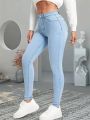 Women Stretch Skinny Jeans Lady Slim Fit Pencil Jeans Girls Leggings Straight Leg Denim Pants Blue Gray Black Sexy Long Trousers. 
