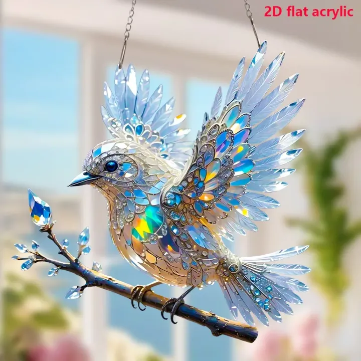 15cm%20Acrylic%20Magpie%20Bird%20Wall%20Hanging%202D%20Bird%20Hangings%20Pendant%20Ornament%20Home%20Art%20Dream%20Catcher%20Decoration%20Stained%20Window%20Hanging%20-%20Image%204