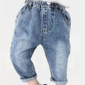 Children Jeans  Boys Cotton Print Splice Stretch Denim Pants Korean Teenage Trousers Wear Kids ClothingDenimRipped Spring Autum. 
