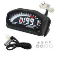 Digital Motorcycle Speedometer Dashboard Panel LCD Display Speed Meter Tachometer RPM Fuel Gauge Odometer For 1,2,4 Cylinders. 