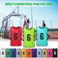 6/12PCS Kid's Football Pinnies Quick Dry Soccer Jersey Youth Sports Scrimmage Basketball Team Training Numbered Bibs Sports Vest.