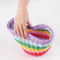 Kid Front Handlebar Bike Basket Vintage Rainbow Color Front Bicycle Basket Suitable for Most Type of Bikes. 