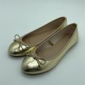 Eilyken Fashion Bowknot Round Toe Women's Flat Comfort Slip-On Ladies Ballerina Single Elegant Mules  Gold Silver Shoes. 