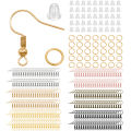 100/300pcs/Lot Hypoallergenic Earring Hook Kit Mix-color Ear Wires Fish Hooks Open Jump Rings Earplugs For DIY Jewelry Making. 