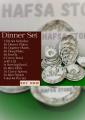Dinner Set 44 Pieces Dinner Sets 8 Person Serving Dinnerware Set With New Luxury Design Melamine Double Glazed Dinner Plate Set High Quality Heavy Weight Double polish Oven Safe Dish Washer Safe Plates Set Dish Set Bowl Set. 
