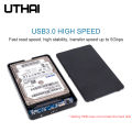 UTHAI T22 2.5" SATA to USB3.0 HDD Enclosure Mobile Hard Drive Cases for SSD External Storage HDD Box With USB3.0/2.0 Cable ABS. 