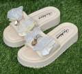 New Butterfly Net Design Thick Sole Slippers – Stylish Sandals for Girls, Ladies & Women.