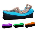 Air sofa inflatable sofa air bed inflatable sleeping bag banana mattress no need air pump easy to carry black stripe⛱⚡/Homeup. 