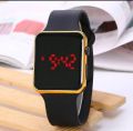 1Pcs Water Proof Black  DegitalSports Watch Dry Cell Powered Youth Students Watch Led Degital Touch Display  Sports Watch For Kids Boys And Girls. 