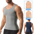 Men Compression Shirt for Body Shaper Slimming Vest Tight Tummy Underwear Tank Top. 