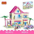 COGO Kids Girls 892 PCS Dream Girls Friends Beach House Children Lego Bricks Building Blocks Kids Toys. 