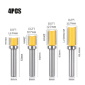 Milling Cutter 8mm Shank Template Trim Hinge Mortising Router Bit Straight End Mill Flush Trim Tenon Woodworking Tools. 
