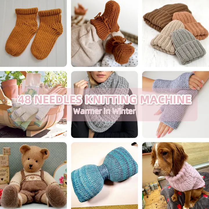 SENTRO%20Knitting%20Machine,%2040%20Needles%20Smart%20Weaving%20Loom%20Round%20Spinning%20Crochet%20Knitting%20Machines%20for%20Beginners,DIY%20Scarf%20Hat%20Sock%20-%20Image%206