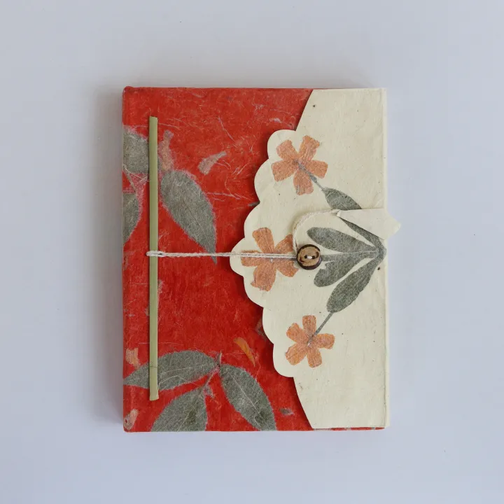 Handcraft Petal Wrap handmade Nepali paper notebook - 45 pages lokta ...