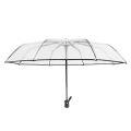 Transparent Folding Automatic Umbrella Men Ripple Edge Black Business Rain Umbrella Summer Women Sun Windproof Parasol. 