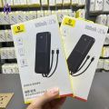 Baseus PPJP311 10,000mAh 22.5W Power Bank with Attached Type-C & Lightning Cable.