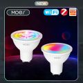 MOES Tuya ZigBee GU10 WIFI Smart LED Bulbs RGB C+W White Dimmable Lamps Smart Life APP Control Light Bulbs Voice Alexa/. 