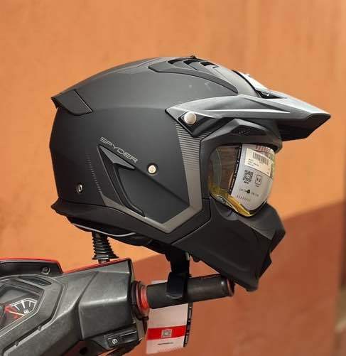 Spyder Core - Matt Black Hybrid Motorcycle Helmet