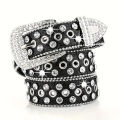 Punk Rhinestone Women's Belts for Jeans Luxury Famous Brand Studded Belt Female Waist Belt for Women Gothic Y2K Gold Silver Pink. 