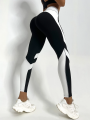 Two Tone Yoga Leggings Tummy Control Sports Tights. 