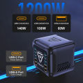 1200W USB C Charger, GaN PD3.1 140W 100W PPS Fast Charging Station Type-C Laptop Power Adapter for MacBook S25 iPhone 17.