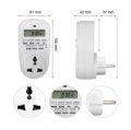 Digital Timer Socket Switch LCD Timing Weekly Programmable Timer Switch 220V-10A Multi-functional EU Plug Energy Saving Timer Programmable Electronic Timer Socket Digital Timer 16 groups Time setting. 