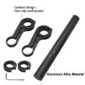 20cm Bicycle Handlebar Extended Bracket Bike Mount Bar Computer Holder Support Rack Alloy Stand Double Frame Bicycle Clip.