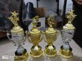 gold and silver plastic trophy 55cm. 