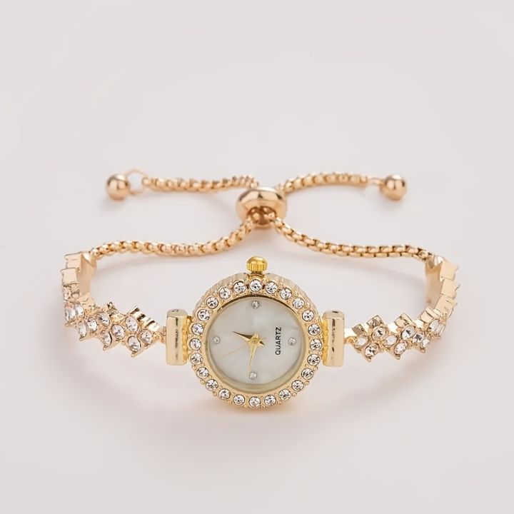 1%20piece%20of%20elegant%20women's%20quartz%20watch,%20paired%20with%20luxurious%20rhinestone%20embellishment%20-%20gold%20simulated%20bracelet%20-%20Image%203