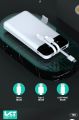 10000 mAh ပါဝါဘန့် #portable Charger Power Bank 10000mAh - Universal Power Bank with built-in Cables Included (White), ဖုန်းအားလုံးအတွက် အားသွင်းကြိုး ၃ မျိုးပါပြီး။. 