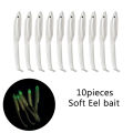 MrLurion 6cm 0.7g 10pieces lifelike fishing eel soft lure bait ,artificial fishing plastic shads T-tail wobbler swimbaits lure.