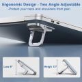 2/4pcs Portable Zinc Alloy Laptop Support Stand With 2 Adjustable Angles Foldable Invisible Laptop Riser For Macbook Notebook. 