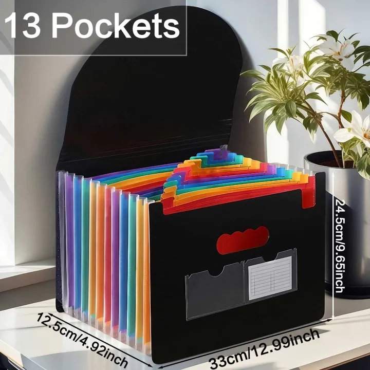 STONEGO%20Accordion%20Bag%2013/25%20Grid%20Three-side%20Sealed%20Flap%20Folder,%20Office%20Document%20Storage%20Bag,%20Durable%20and%20Waterproof%20Design%20-%20Image%207