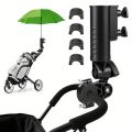 Golf Push Cart Umbrella Holder 180°Adjustable, Universal Fit with Heavy-Duty Clamp Windproof Umbrella Mount for Mobility Scooter. 