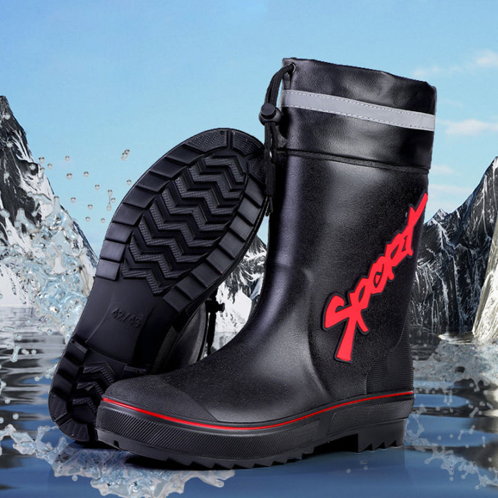 Mid-calf%20Rain%20Boots%20Men%20Slip-On%20Waterproof%20Rubber%20Rain%20Shoes%20Work%20Mud%20Boots%20Warm%20Durable%20Non-Slip%20Boots%20Farming%20Fishing%20Camp%20-%20Image%202