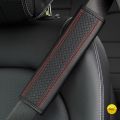 1PCS PU Leather Embossed Car Seat Belt Shoulder Cover Decompression Comfort Car Accessories Safety Belt Protective Cover. 