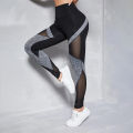 Mesh Spliced Leggings Women Roman Cloth Leggings Gym Running Trainning Quick Drying and Breathable Fashion Yoga Fitness Pants. 