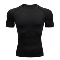 Men Compression Running T Shirt Fitness Tight Short Sleeve Tshirt Training Jogging Shirts Gym Sportswear Quick Dry Rashgard. 