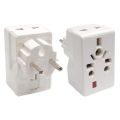 10A Round 2 Pin Multi Plug & Socket with Fuse Protection. 