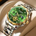 BINBOND Chronograph Watch | Toton Dial X Green Colour Watch For Man. 