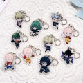 1/10PCS Anime Characters One Punch Man Acrylic Keychain Accessories Keyrings Friends Cartoon Bag Charms Backpack Pendant.