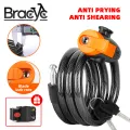 Universal Mountain Bike Cable Lock Key Fixed Secure Anti Theft with Bracket Scooter Lock Portable Steel Bicycle Accessories. 
