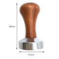 Coffee Tamper Powder Hammer Pressing Wooden Handle Coffee Distributor for Coffee and Espresso Mat Powder Hammer Tampers Machine. 