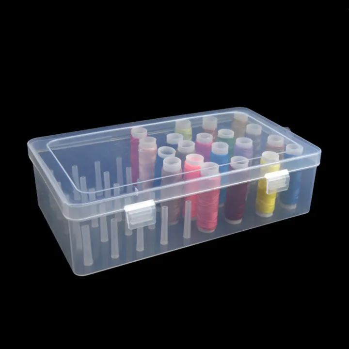 New%20Sewing%20Thread%20Box%2042%20Pieces%20Spools%20Bobbin%20Carrying%20Case%20Container%20Holder%20Craft%20Spool%20Organizing%20Case%20Sewing%2024%20Spools%20-%20Image%203