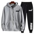 New in Women Tracksuit Trend Printing Hooded Sweatshirts Pants 2Pcs Set Casual Zipper Overcoat Suit Daily Clothing Autumn Winter. 