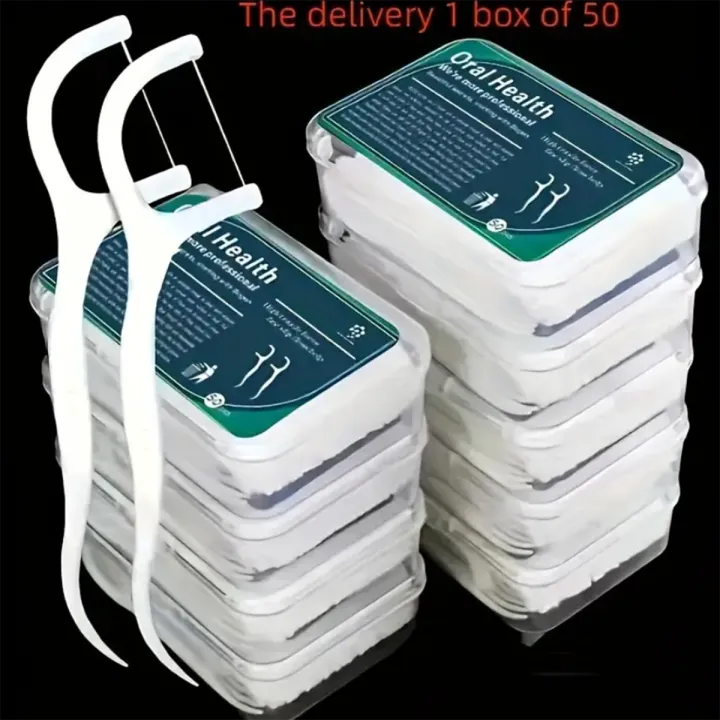 50PCS%20Dental%20Floss%20Picks%20for%20Daily%20Oral%20Hygiene%20%E2%80%93%20Deep%20Cleaning,%20Disposable%20and%20Travel-Friendly%20Flossers%20with%20Original%20Flavor%20Polyester%20Sticks%20for%20Fresh%20Breath%20and%20Healthy%20Gums%20-%20Image%203