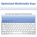 Portable Wireless Bluetooth Keyboard Ultra Thin Quiet Click Keyboard for Smartphone PC Laptop Tablet. 